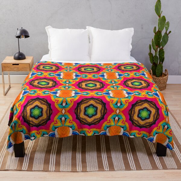 Artikelvorschau, Brightly Dyed Colorful Fabric Kaleidoscope Pattern 20 entworfen und verkauft von Swabcraft.