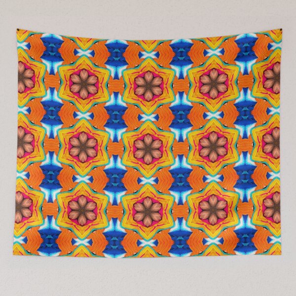 Artikelvorschau, Brightly Dyed Colorful Fabric Kaleidoscope Pattern 21 entworfen und verkauft von Swabcraft.