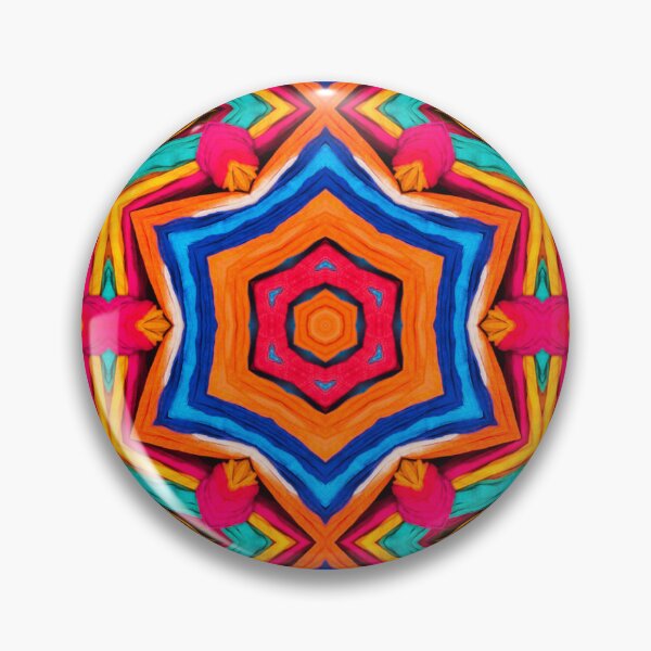 Artikelvorschau, Brightly Dyed Colorful Fabric Kaleidoscope Pattern 23 entworfen und verkauft von Swabcraft.