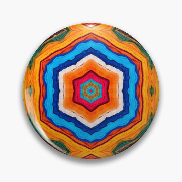 Artikelvorschau, Brightly Dyed Colorful Fabric Kaleidoscope Pattern 24 entworfen und verkauft von Swabcraft.