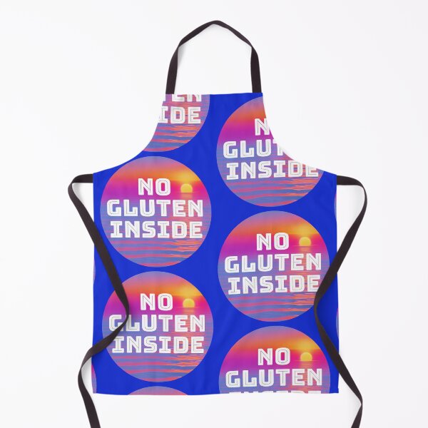 Artikelvorschau, Retro-Sonnenuntergang-Design der 1970er Jahre mit dem Spruch No Gluten Inside T-Shirt entworfen und verkauft von Paul Corps.