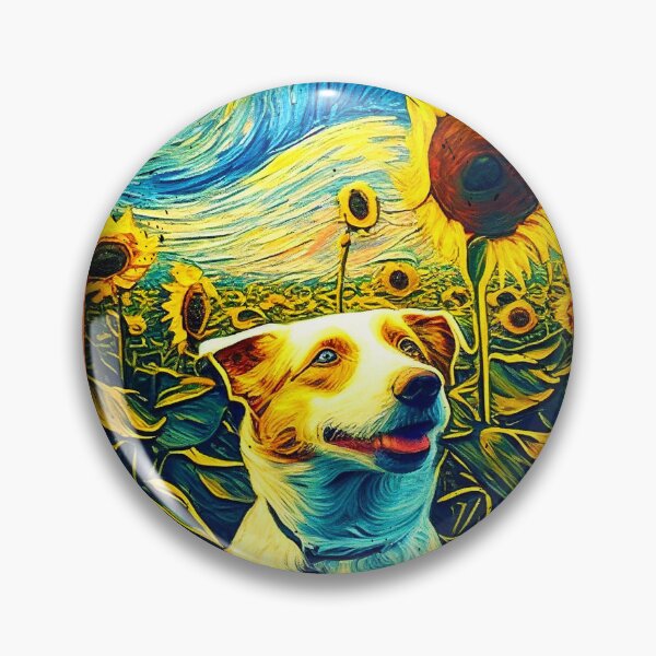 Item preview, Mutt Sunflower Painting Adorable Dog designed and sold by rafaeltto.