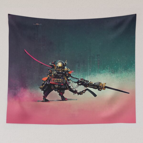 Item preview, Mechana - Cyberpunk Samurai designed and sold by ArkMinted.