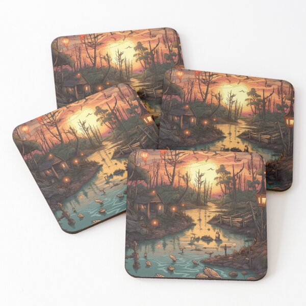 Item preview, Retro 70s Swamp Art designed and sold by ThePrintHive.