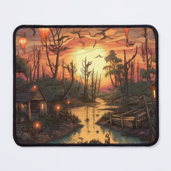 Item preview, Retro 70s Swamp Art designed and sold by ThePrintHive.