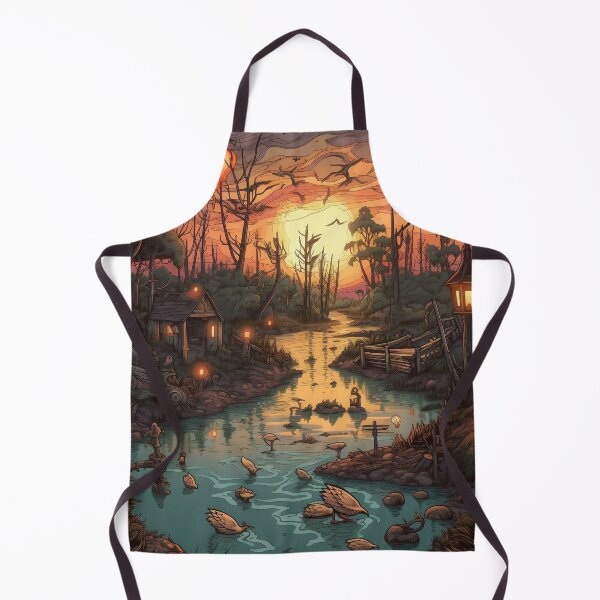 Item preview, Retro 70s Swamp Art designed and sold by ThePrintHive.