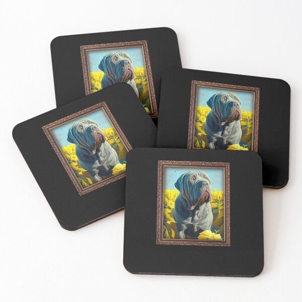 Item preview, Neapolitan Mastiff Sunflower Painting Adorable Dog designed and sold by rafaeltto.