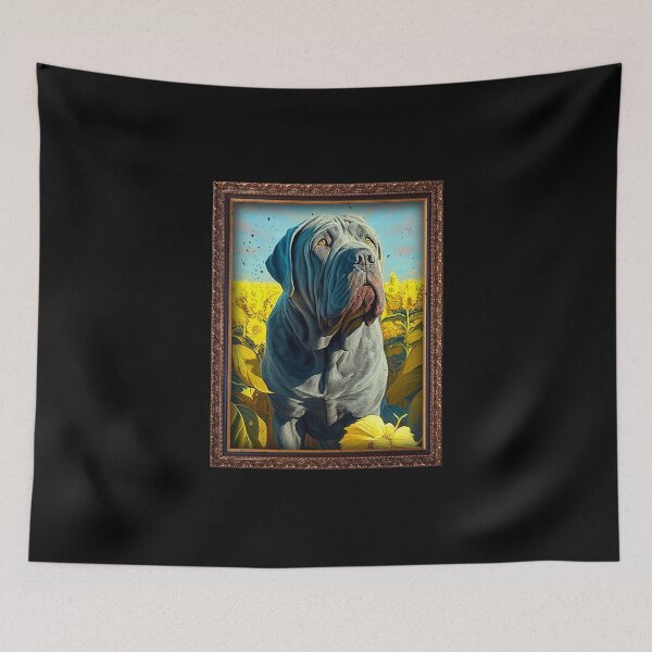 Item preview, Neapolitan Mastiff Sunflower Painting Adorable Dog designed and sold by rafaeltto.