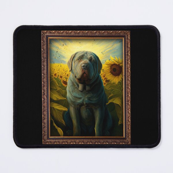 Item preview, Neapolitan Mastiff Sunflower Painting Adorable Dog designed and sold by rafaeltto.