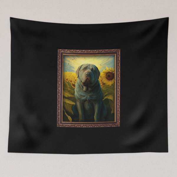 Item preview, Neapolitan Mastiff Sunflower Painting Adorable Dog designed and sold by rafaeltto.