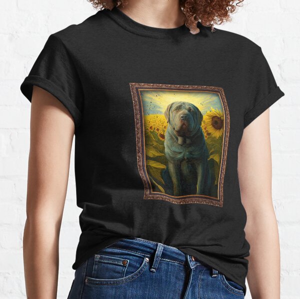 Item preview, Neapolitan Mastiff Sunflower Painting Adorable Dog designed and sold by rafaeltto.