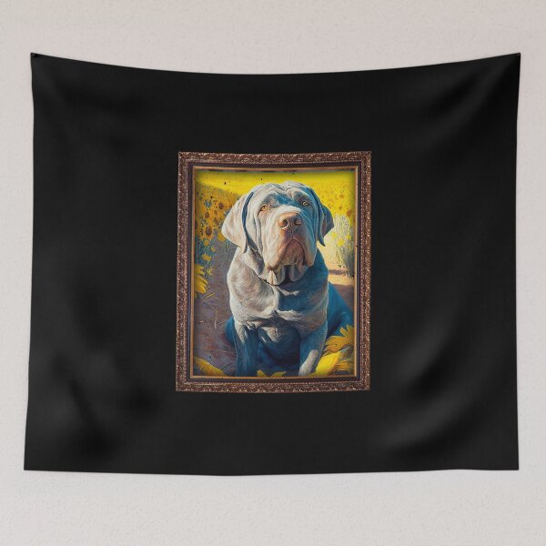 Item preview, Neapolitan Mastiff Sunflower Painting Adorable Dog designed and sold by rafaeltto.