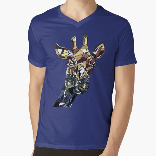Cubism giraffe V-Neck T-Shirt