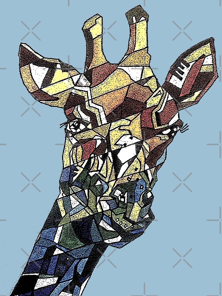 Cubism giraffe by milesdesignart