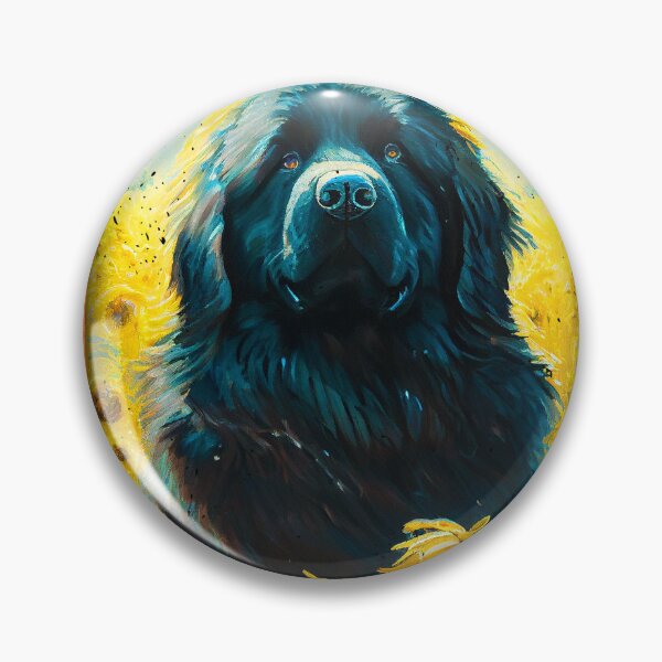 Item preview, Newfoundland Sunflower Painting Adorable Dog designed and sold by rafaeltto.