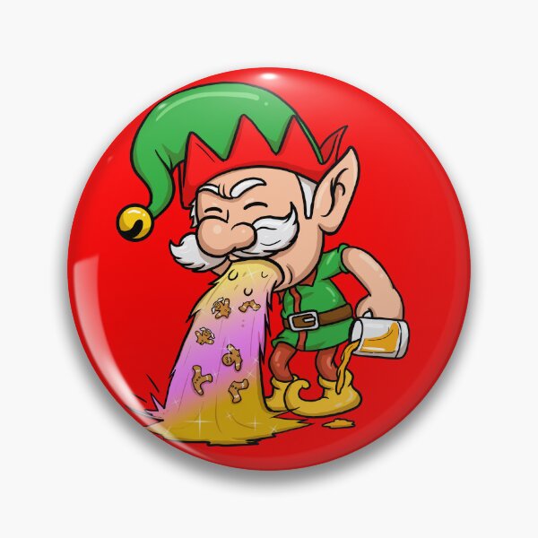 Aperçu de l'œuvre Puking Elf Funny Christmas Elf Drunk Elf Puking Elf Gear créée et vendue par DynamicDesign.