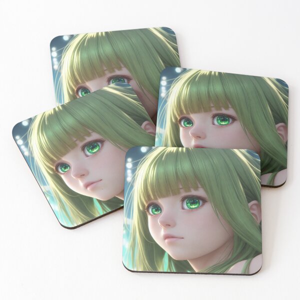 Item preview, Green Eyed, Green Haired Ani-Manga Girl designed and sold by Ani-MangaArt.