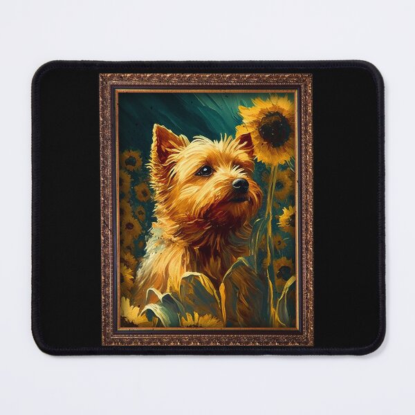 Item preview, Norfolk Terrier Sunflower Painting Adorable Dog designed and sold by rafaeltto.