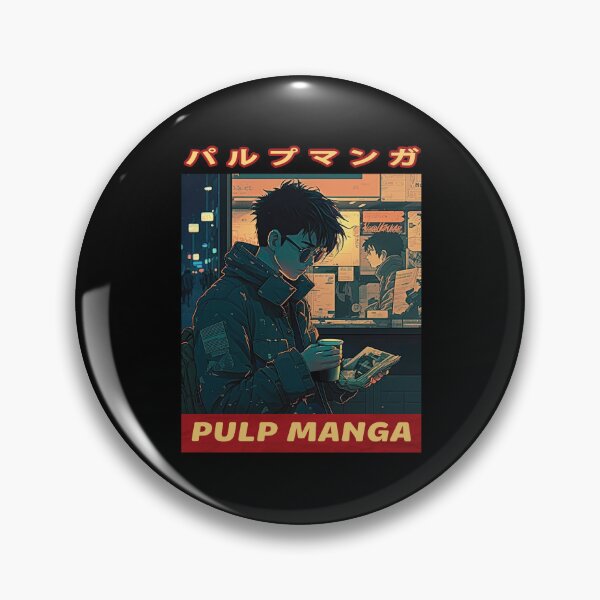 Item preview, Pulp Manga Anime Lofi Night Scene designed and sold by SamuraiSwords.