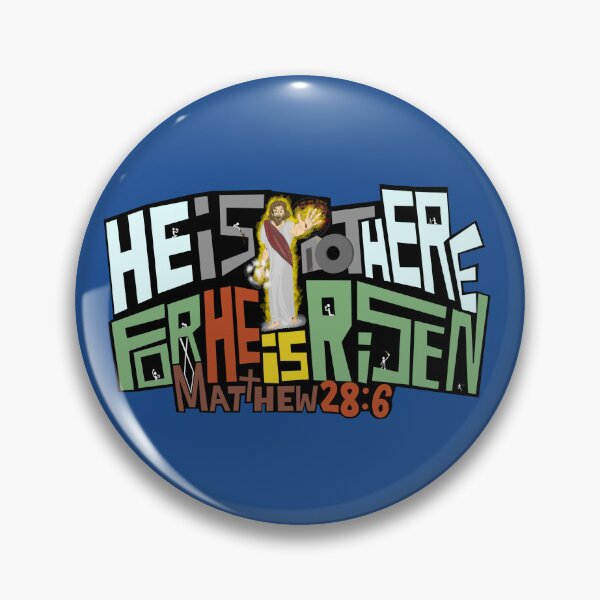 Item preview, Matthew 28:6: He is not here, for He is risen! - Blue designed and sold by lifewithjuan.