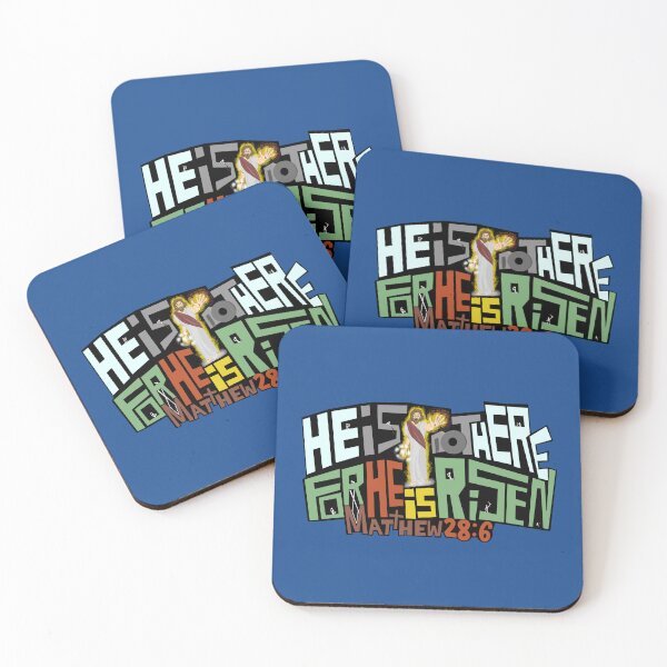 Item preview, Matthew 28:6: He is not here, for He is risen! - Blue designed and sold by lifewithjuan.