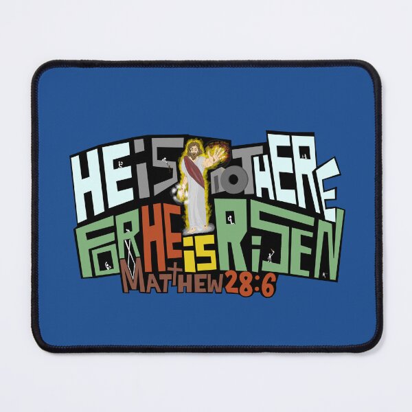 Item preview, Matthew 28:6: He is not here, for He is risen! - Blue designed and sold by lifewithjuan.