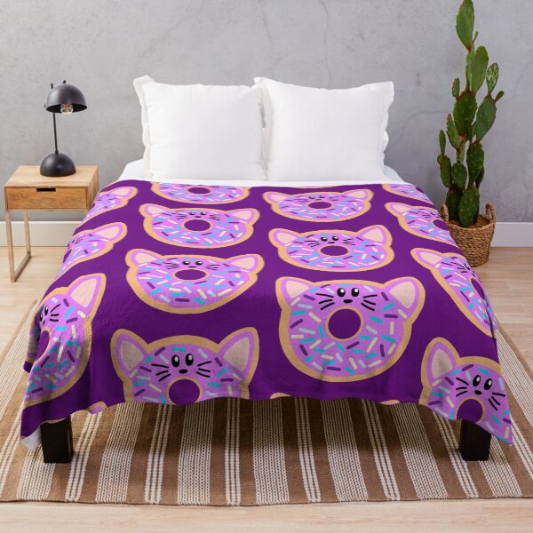 Item preview, Cute purple cat donut designed and sold by charmednight.