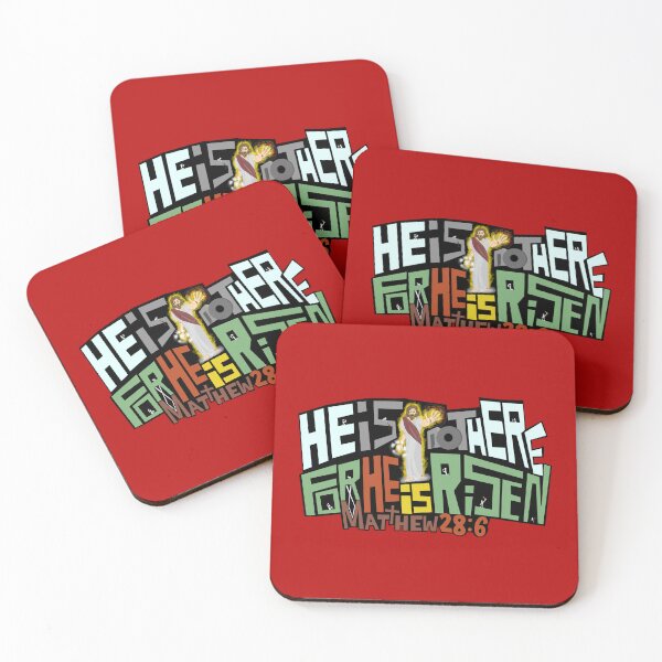 Item preview, Matthew 28:6: He is not here, for He is risen! - Red designed and sold by lifewithjuan.