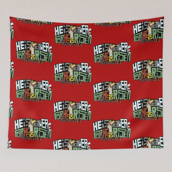 Item preview, Matthew 28:6: He is not here, for He is risen! - Red designed and sold by lifewithjuan.