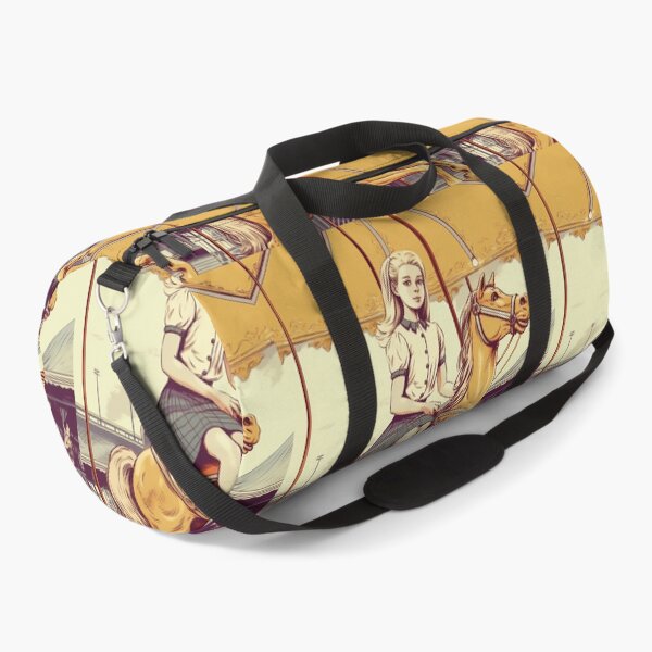 Item preview, The vintage girl on a carousel ( Black background ) designed and sold by SMALL BEAR ART.