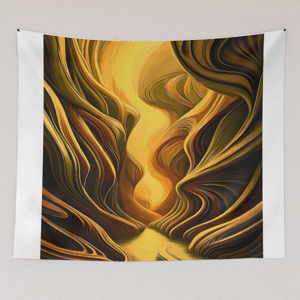 Item preview, Abstract shapes pattern - "Amber River" designed and sold by Hemindway.