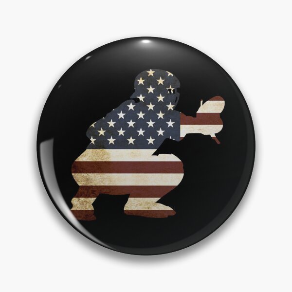 Item preview, Baseball Catcher American Flag Patriotic Baseball Catcher Gear designed and sold by DynamicDesign.