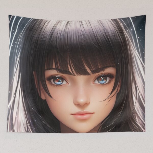 Item preview, Ani-Manga Art Black Haired Girl designed and sold by Ani-MangaArt.