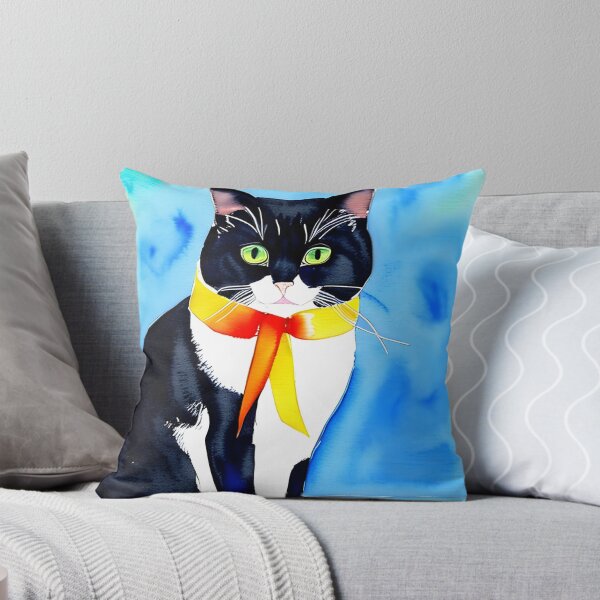 Item preview, Cat wearing a yellow ribbon in support of endometriosis, adoptive parents, suicide prevention and more designed and sold by Lady-Frost.