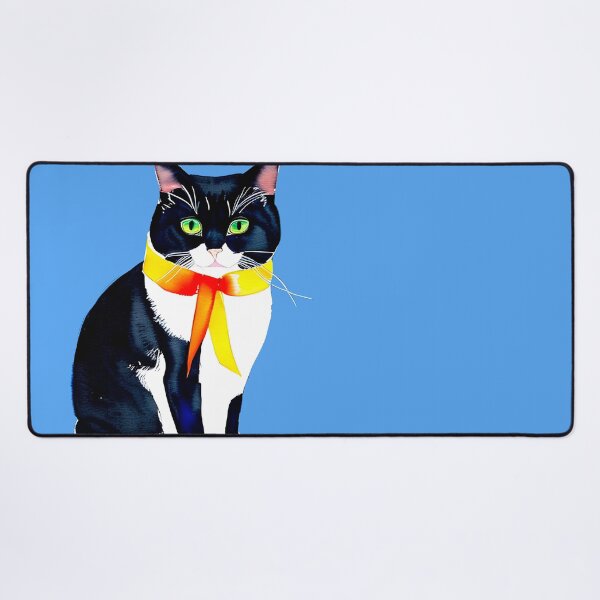 Item preview, Cat wearing a yellow ribbon in support of endometriosis, adoptive parents, suicide prevention and more designed and sold by Lady-Frost.