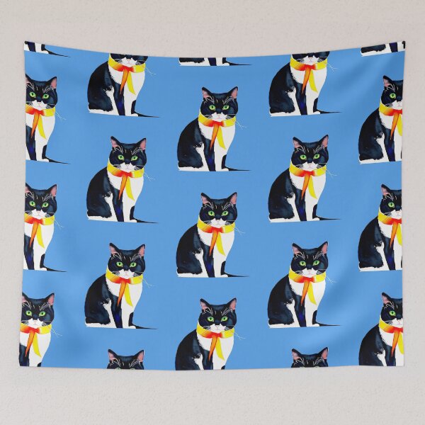 Item preview, Cat wearing a yellow ribbon in support of endometriosis, adoptive parents, suicide prevention and more designed and sold by Lady-Frost.