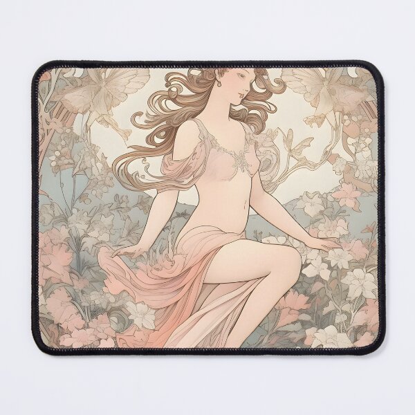 Item preview, Spring goddess fairy in pink whimsical cherry blossom flower fantasy world designed and sold by CroffleStudio.