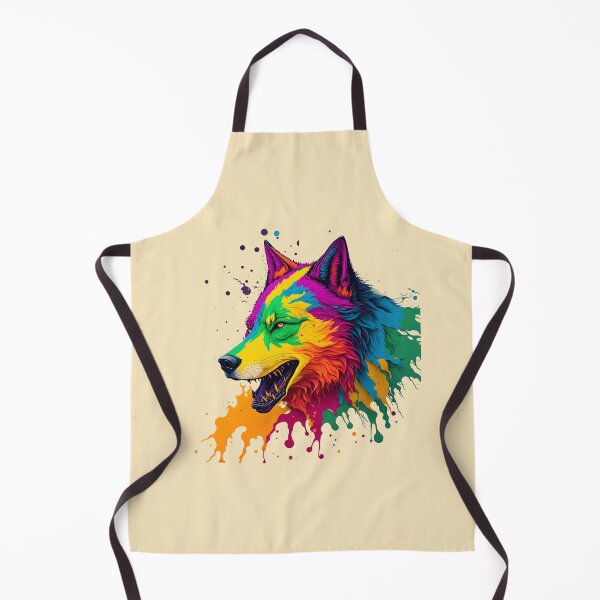 Item preview, Colorful Splash Wolf Face designed and sold by artist-mac.