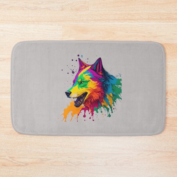 Item preview, Colorful Splash Wolf Face designed and sold by artist-mac.