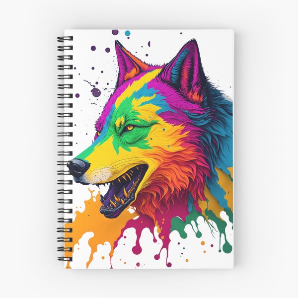 Item preview, Colorful Splash Wolf Face designed and sold by artist-mac.