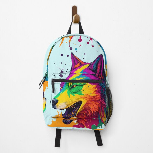 Item preview, Colorful Splash Wolf Face designed and sold by artist-mac.