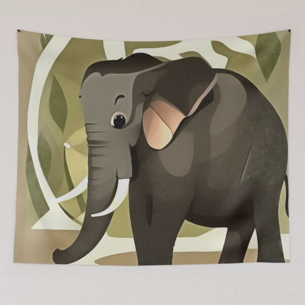 Item preview, Cute Baby Elephant Child Art designed and sold by taiche.
