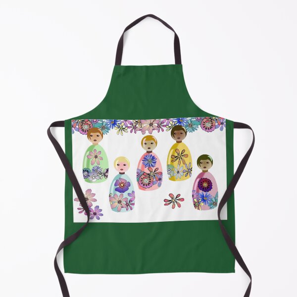 Item preview, Peg Dolls with Warm Flower Patterns designed and sold by Christina Bonnett.