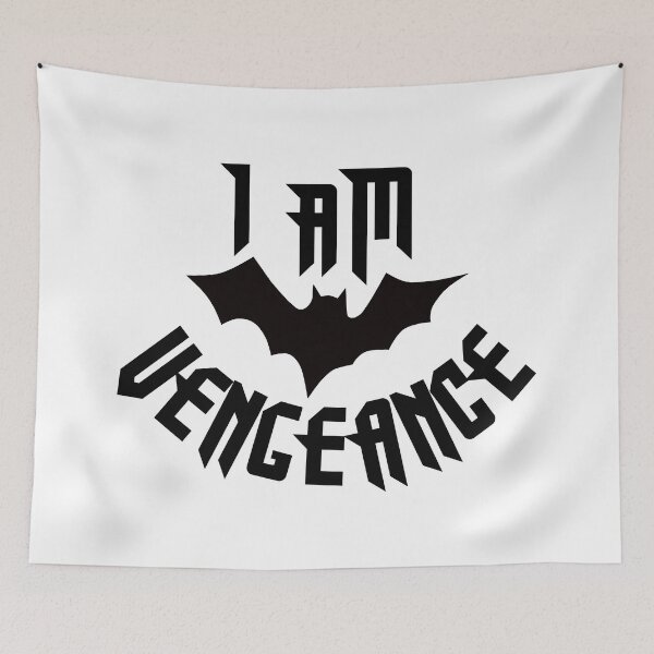 Item preview, I am vengeance! black - white version - white background designed and sold by MaesterAemon.