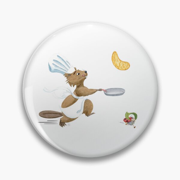 Item preview, beaver making pancakes designed and sold by Iris Créa.