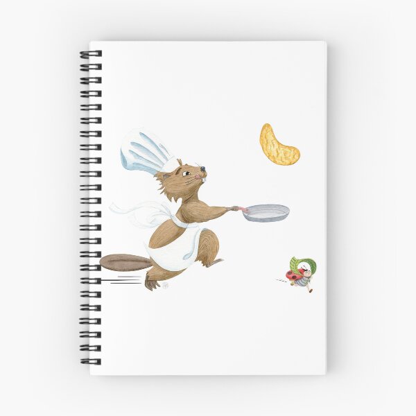 Item preview, beaver making pancakes designed and sold by Iris Créa.