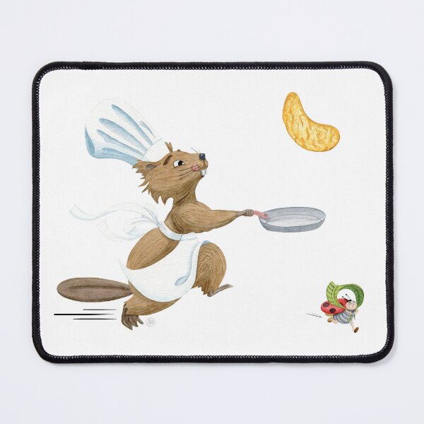 Item preview, beaver making pancakes designed and sold by Iris Créa.