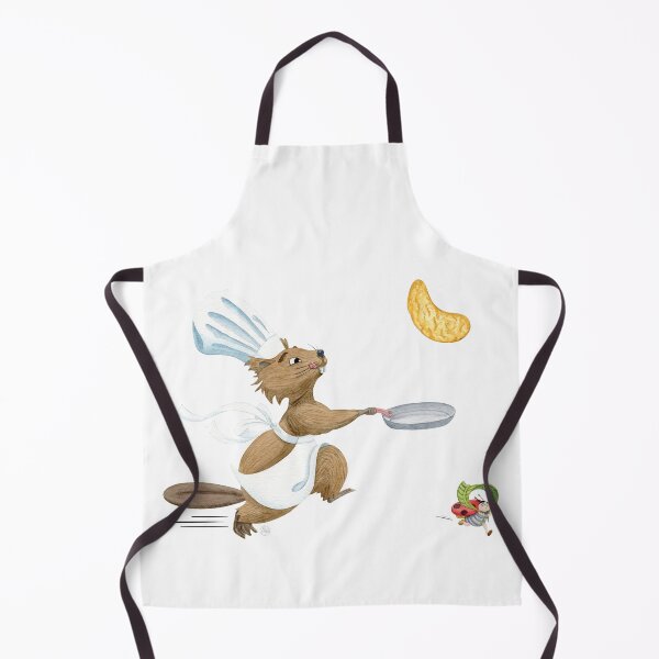 Item preview, beaver making pancakes designed and sold by Iris Créa.