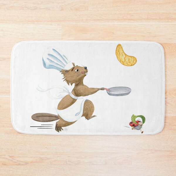 Item preview, beaver making pancakes designed and sold by Iris Créa.