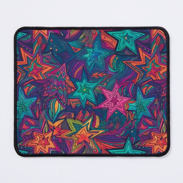 Item preview, Artistic star pattern design ( Black background ) designed and sold by SMALL BEAR ART.